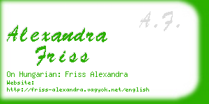 alexandra friss business card